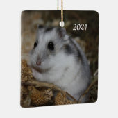 Winter White Dwarf Hamster Pet Keramisch Ornament (Rechts)