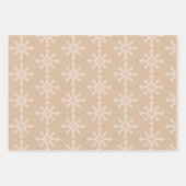 Winter White en Kraft Holiday Beoordeling van Inpakpapier Vel (Voorkant 3)