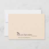 Winter White en Navy Blue Wedding Rehearsal Kaart (Achterkant)