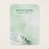 Winter White Feather Hunter Brushed Waterverf Visitekaartje (Voorkant)