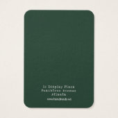 Winter White Feather Hunter Brushed Waterverf Visitekaartje (Achterkant)