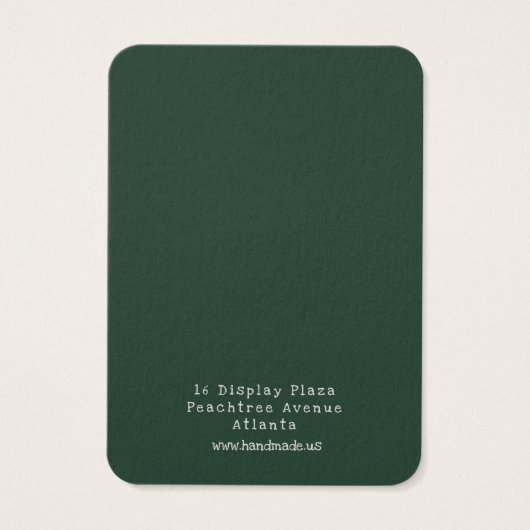 Winter White Feather Hunter Brushed Waterverf Visitekaartje (Achterkant)