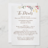 Winter White Floral All-in-One Christelijke bruilo Kaart (Achterkant)