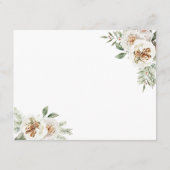 Winter White Floral Baby shower Advice Card Informatiekaartje (Achterkant)