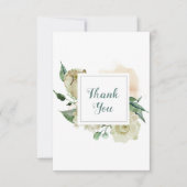 Winter White Floral Bedankkaart (Voorkant)