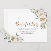 Winter White Floral Books for Baby Briefkaart (Voorkant / Achterkant)