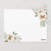 Winter White Floral Books for Baby Briefkaart (Achterkant)