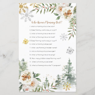 Winter White Floral die mama het beste spel kent