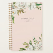 Winter White Floral Personalized Planner (Voorkant)
