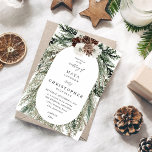 Winter White Floral & Pine 2 Wedding Kaart<br><div class="desc">Stuur je gasten een mooie trouwuitnodiging met je mooie Winter White Floral & Pine Wedding Invitations. Met pine. Bekijk ons collectie voor meer design voor de winterbruiloft.</div>