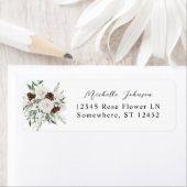 Winter White Floral & Pine Return Address Label 4 (Insitu)