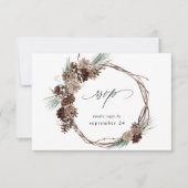 Winter White Floral & Pine w Meal RSVP 2 (Voorkant)