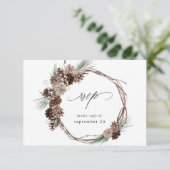 Winter White Floral & Pine w Meal RSVP 2 (Staand voorkant)