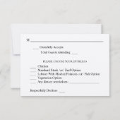 Winter White Floral & Pine w Meal RSVP 2 Kraft (Achterkant)