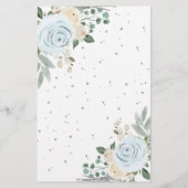 Winter White Floral Snowflake raad wie spel (Achterkant)