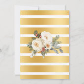 Winter White Floral Wine and Brews Couples Shower Kaart (Achterkant)