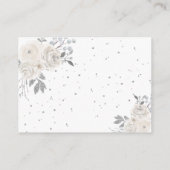Winter White Floral Woodland Diaper Raffle Informatiekaartje (Achterkant)