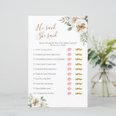 Winter White Floral zei dat ze Kaart zei (Staand voorkant)