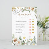 Winter White Floral zei dat ze Kaart zei (Staand voorkant)