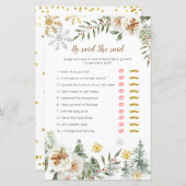 Winter White Floral zei dat ze Kaart zei (Voorkant / Achterkant)