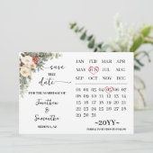Winter White Flowers Calendar Save The Date (Staand voorkant)