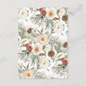 Winter White Flowers Details Wedding Informatiekaartje (Achterkant)