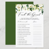 Winter White Flowers vindt de Kaart van de gastdou (Voorkant / Achterkant)