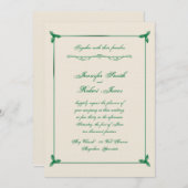 Winter White Green Mistletoe Weddenschap Kaart (Voorkant / Achterkant)