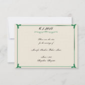 Winter White Green Mistletoe Wedding Save the Date (Voorkant)