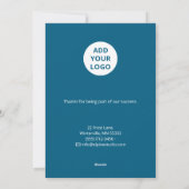 Winter White Holiday Kaart | zakelijke begroeting (Achterkant)