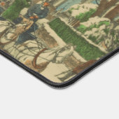  Winter White House Holiday Kerstmis Scene Bureaumat (Hoek)