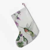 Winter White Hummingbird Stylish Modern  Kleine Kerstsok (Achterkant (Hangend))