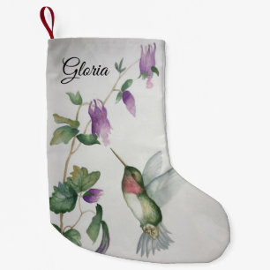 Winter White Hummingbird Stylish Modern  Kleine Kerstsok
