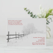 Winter White Invitation Kaart (Staand voorkant)
