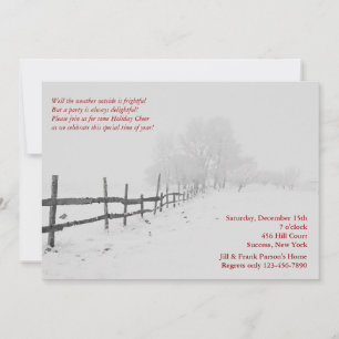 Winter White Invitation Kaart
