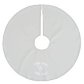 Winter White Laurel Family Monogram Aangepast Kerstboom Rok (Voorkant)
