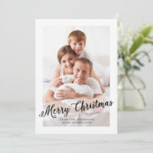 Winter White | Moderne feestdagen Feestdagenkaart (Staand voorkant)