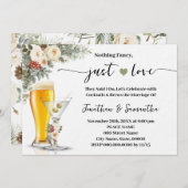 Winter White Nothing Fancy Just Love Wedding Kaart (Voorkant / Achterkant)