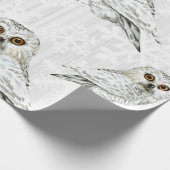 Winter White Owl Pattern 10 Cadeaupapier (Hoek)
