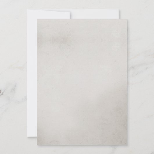 Winter White Rose en Pine Cone Wedding Kaart (Achterkant)