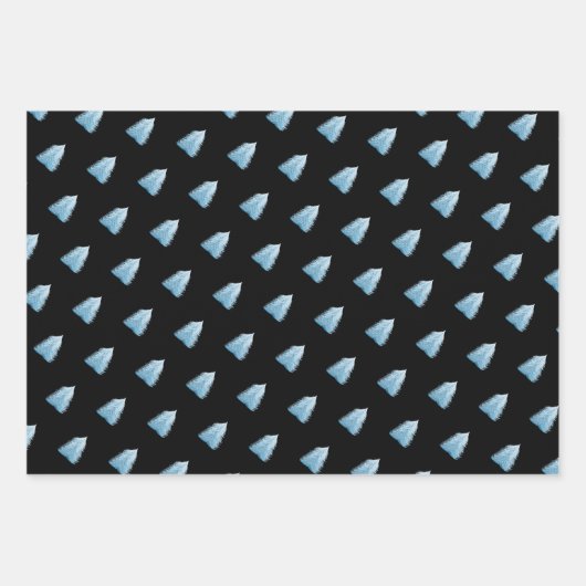 Winter White Shiny Pine Tree Inpakpapier Vel (Voorkant 2)