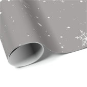 Winter White Snowflake kerstfeestdag grijze cadeau Cadeaupapier (Rol Hoek)
