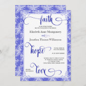 Winter White Snowflakes Christelijk Wedding Kaart (Voorkant / Achterkant)