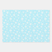 Winter White Snowflakes on green red and blue Inpakpapier Vel (Voorkant 3)