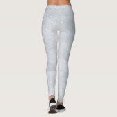 Winter White Snowy Glitter Sparkles Kerstmis Leggings (Achterkant)