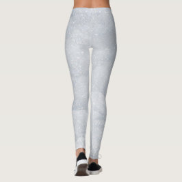 Winter White Snowy Glitter Sparkles Kerstmis Leggings