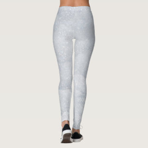 Winter White Snowy Glitter Sparkles Kerstmis Leggings
