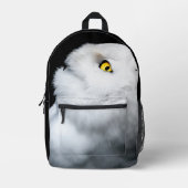 Winter White Snowy Owl Bedrukte Rugzak (Voorkant)