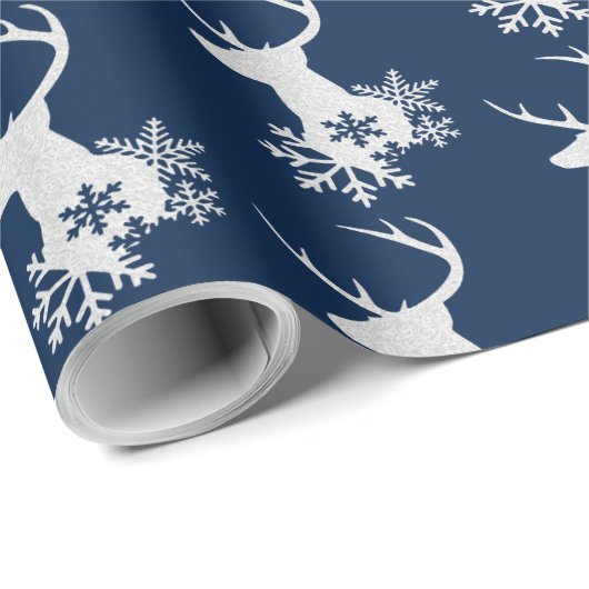 Winter White Swirl-kerstfeestdag Cadeaupapier (Rol Hoek)
