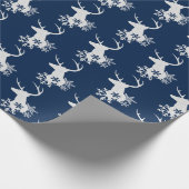 Winter White Swirl-kerstfeestdag Cadeaupapier (Hoek)